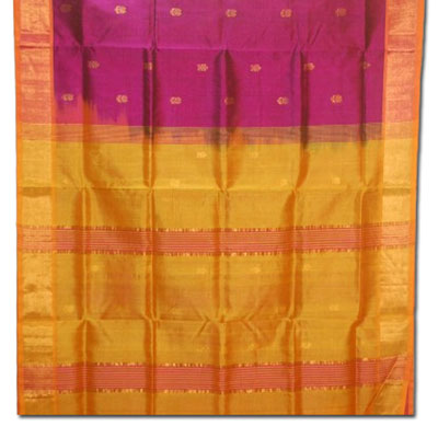 "Majenta color Venkatagiri cotton Silk (seico) Saree -HSNM-34 - Click here to View more details about this Product